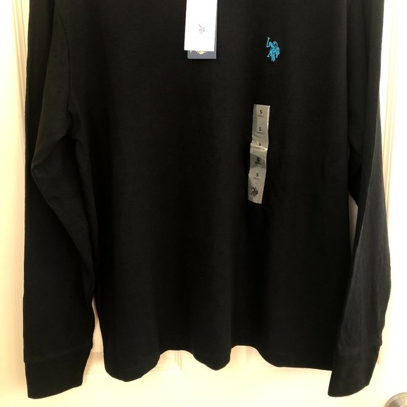 U.S. Polo Assn. Men's Long Sleeve Crew Neck T-Shirt, Black, Small - Picture 4 of 7
